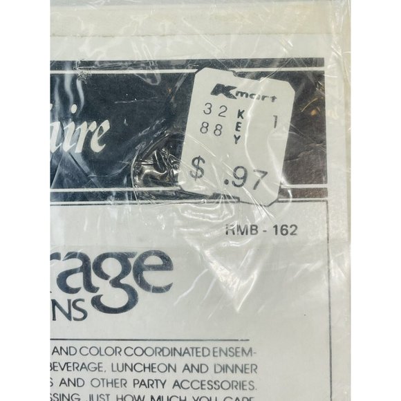 Vintage Halloween Orange Pumpkin Bat Ghost Artfaire Beverage Napkins 16 3-ply - Picture 10 of 11